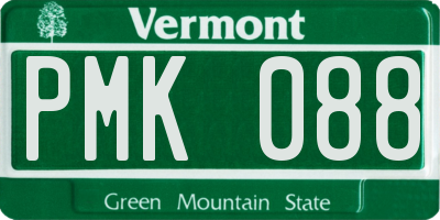 VT license plate PMK088