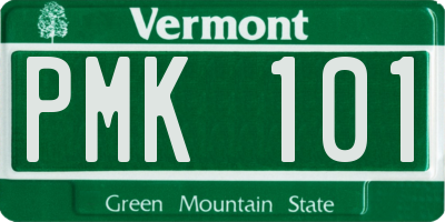 VT license plate PMK101