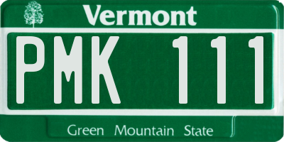 VT license plate PMK111