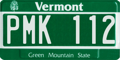 VT license plate PMK112