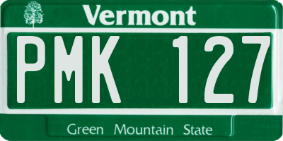 VT license plate PMK127