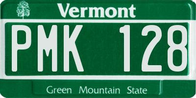 VT license plate PMK128