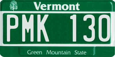 VT license plate PMK130