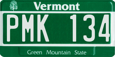 VT license plate PMK134