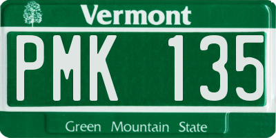 VT license plate PMK135