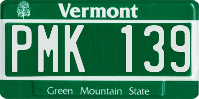 VT license plate PMK139