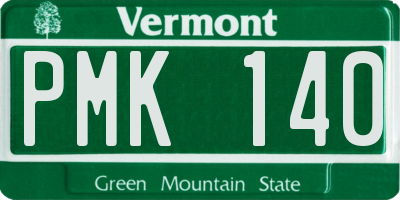 VT license plate PMK140