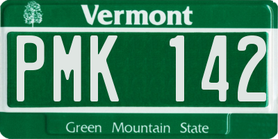 VT license plate PMK142