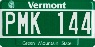 VT license plate PMK144