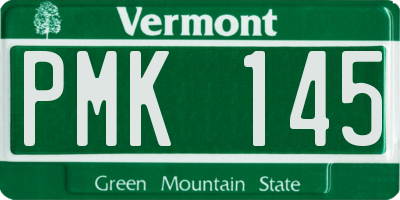 VT license plate PMK145