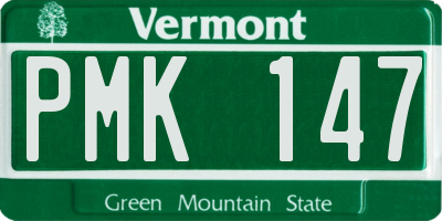 VT license plate PMK147