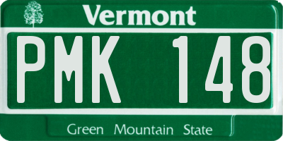 VT license plate PMK148