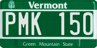 VT license plate PMK150