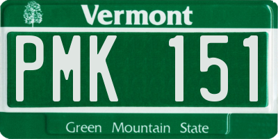 VT license plate PMK151