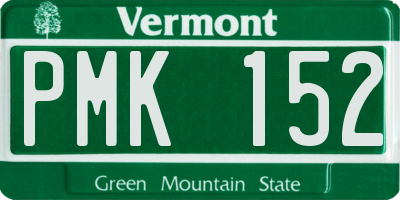 VT license plate PMK152