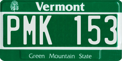 VT license plate PMK153