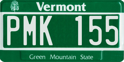 VT license plate PMK155