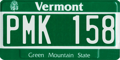 VT license plate PMK158