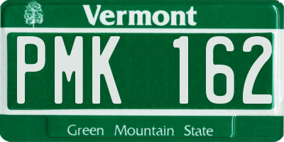VT license plate PMK162