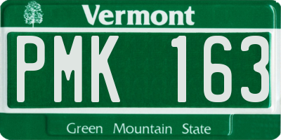 VT license plate PMK163