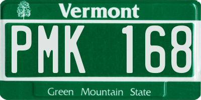 VT license plate PMK168