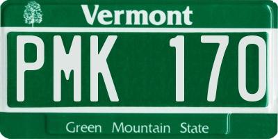 VT license plate PMK170