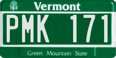 VT license plate PMK171