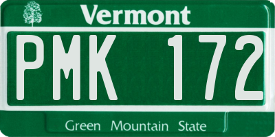 VT license plate PMK172
