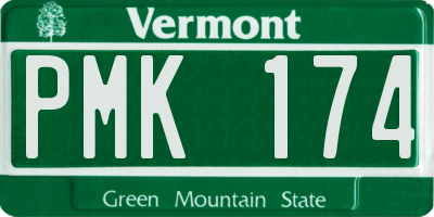 VT license plate PMK174