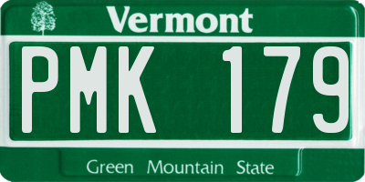 VT license plate PMK179