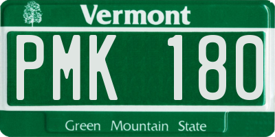 VT license plate PMK180