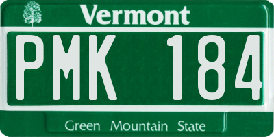 VT license plate PMK184