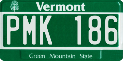 VT license plate PMK186