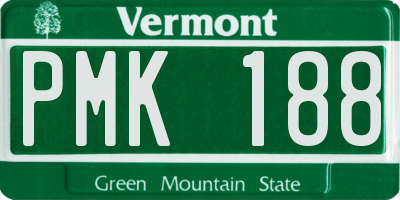 VT license plate PMK188