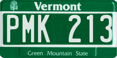 VT license plate PMK213