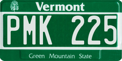 VT license plate PMK225