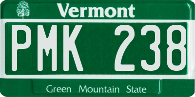 VT license plate PMK238