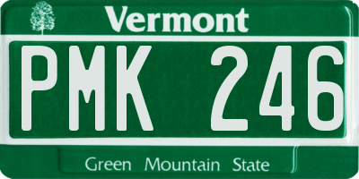 VT license plate PMK246