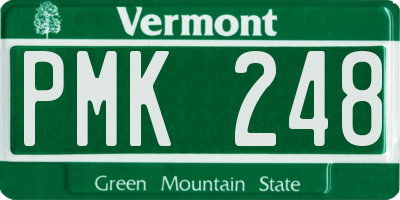 VT license plate PMK248