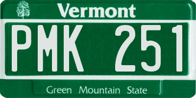 VT license plate PMK251