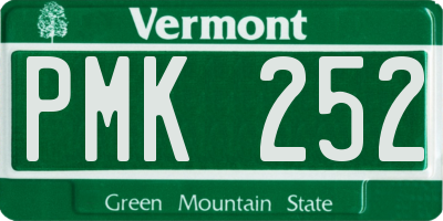 VT license plate PMK252