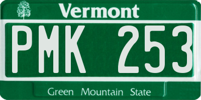 VT license plate PMK253
