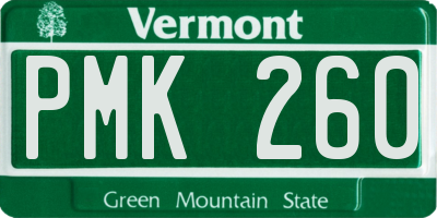 VT license plate PMK260