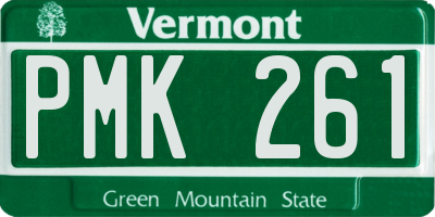 VT license plate PMK261