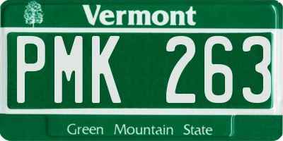 VT license plate PMK263