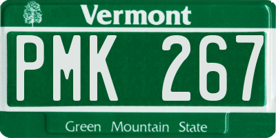 VT license plate PMK267
