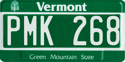 VT license plate PMK268