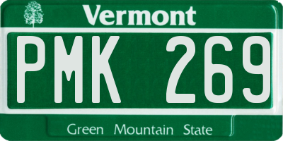 VT license plate PMK269