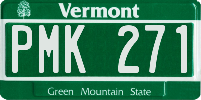 VT license plate PMK271