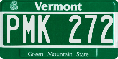 VT license plate PMK272